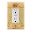 Graphics Wallplates - Vitruvian Man by Leonardo da Vinci -