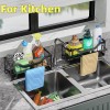 VILCEN Stainless Steel Kitchen Sink Caddy Organizer with Sponge Holder