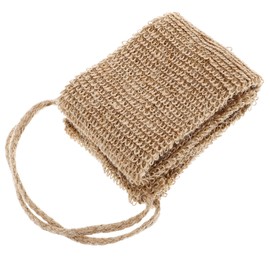 Ipetboom Scrub Loofah with Handle Loofah for Men Shower Back Brush Shower Loofah Back Scratcher for Men Back for Shower Dry Brushing Body Brush Shower Sponge Khaki Jute