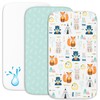 2 x Fitted Sheets Made of 100% Cotton with Elastic
