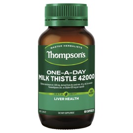 Thompson's One-a-day Milk Thistle 42000mg 60 Capsules | Digestive Health | Healthy Liver Function | Detoxification | Antioxidant