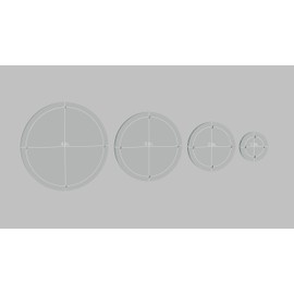 Circle Quilting Template Set, 4", 3", 2", 1" with 1/4" Seam Allowance