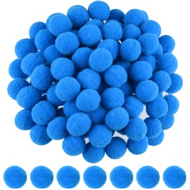 ANPUNAT 200 Pcs Craft Pom Poms 1 Inch Felt Balls for DIY Art Creative Crafts Projects and Decoration(Blue)