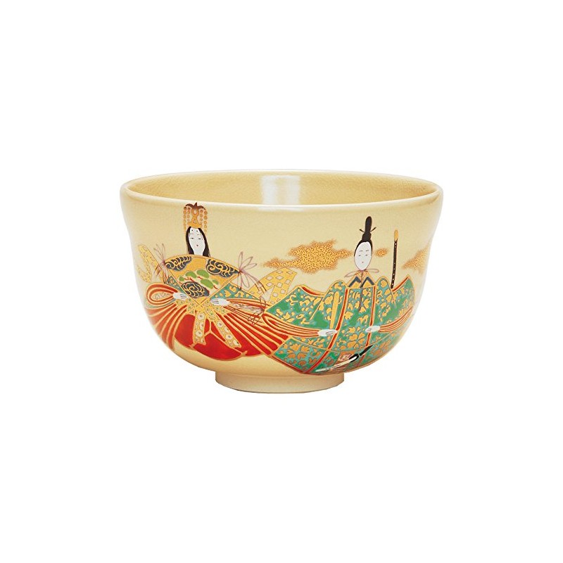 Hideka Miyachi Eikou Matcha Bowl, White, Size: Diameter 4.9 x