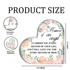 Miscarriage Gifts for Mothers Mom Bereavement Remembrance Miscarriage Acrylic Keepsake for Loss of Infant Baby Pregnancy Loss Gifts Grief Sympathy Memorial Table Decorations