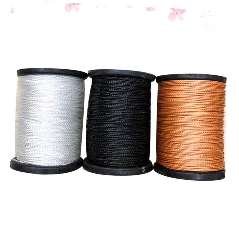 VILLFUL 3 Rolls Sewing Thread Black White Brown Tailoring Line