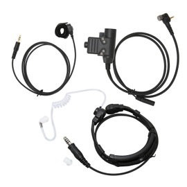 7.1mm Throat Mic Headset Telescopic Push to Talk Throat Vibration Mic Headphone Replacement For Motorola MTH600 MTH650