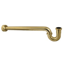 Kingston Brass CC9127 1-1/2" P-Trap with Box Flange, 24" Length, 18 Gauge, Brushed Brass