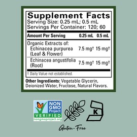 CHILDLIFE ESSENTIALS Liquid Echinacea for Kids - Immune Booster for Kids, All-Natural, Gluten-Free, Allergen-Free, Kids Echinacea Drops - Natural Orange Flavor, 1-Ounce Bottle (Pack of 2)