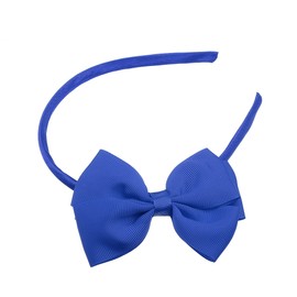 VOCOSTE Bow Headband, Fashion Cute Polyester Hairband for Teens, Dark Blue, 5.9 x 4.4 Inches