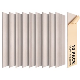 CINDALOG Self-Adhesive Acoustic Panels, 10 Pack Large Soundproof Wall Panel, High Density Sound Proof Panels, Decorative Absorbing Acoustic Treatment for Home Studio Office (Camel)