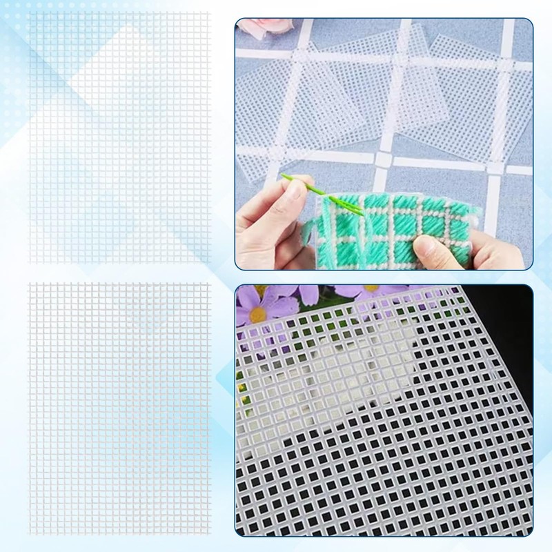 10 Pcs Plastic Mesh Sheets & White Eye Mesh,Multi-Purpose Plastic