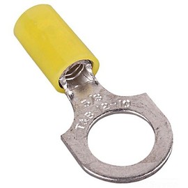 Stakon RC10-10 Ring Terminal, Standard, Nylon Insulated, 1-Inch Length by 0.37-Inch Width, Yellow, 50-Pack