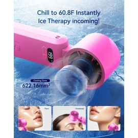 Handheld Portable Turbo Fan with Ice Cooler, Speed (1-199) 5500mAh Rechargeable Personal Fan,[20H Cooling Time] Mini Yet Powerful [20000 RPM] Small Pocket Fans for Travel/Outdoor/Home/Office, HotPink