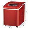 Posdutti Ice Maker Machine for Countertop, Bullet-Shaped Ice Cubes Ready