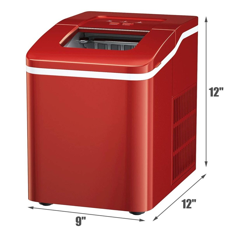 Posdutti Ice Maker Machine for Countertop, Bullet-Shaped Ice Cubes Ready