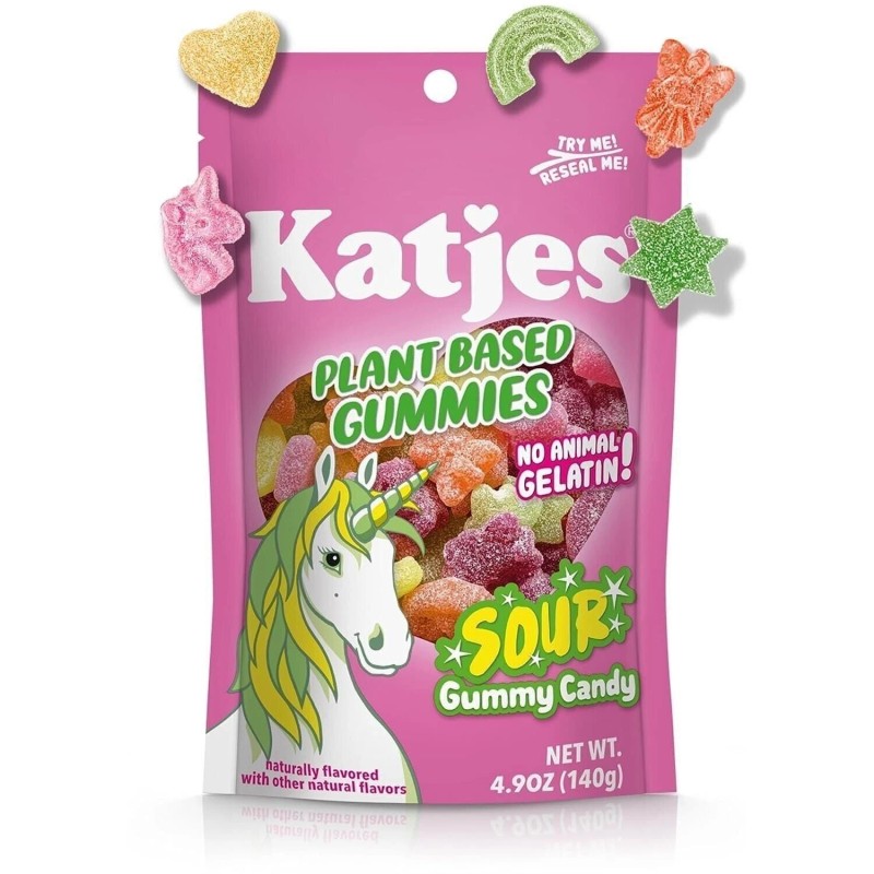 Katjes Plant Based Sheroes Gummy Candy - Peach, Lemon, Orange,