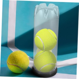 BESPORTBLE Practical Transparent PVC Tennis Balls Container with Black Lid Wear-Resistant Storage Tube for Convenient Ball Organization and Daily Sports Supplies