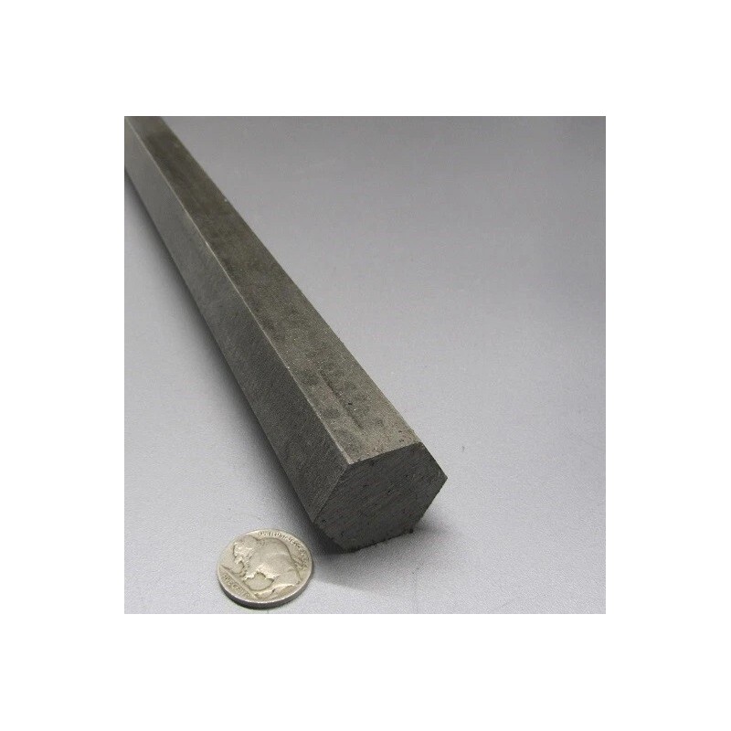 Basic 4140 Alloy Steel Hex Rod 1 1/8" Hex x