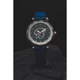 Boyce Watch-Naughty B Diamond Cut Casing With Signature B And Blue Magnet Band