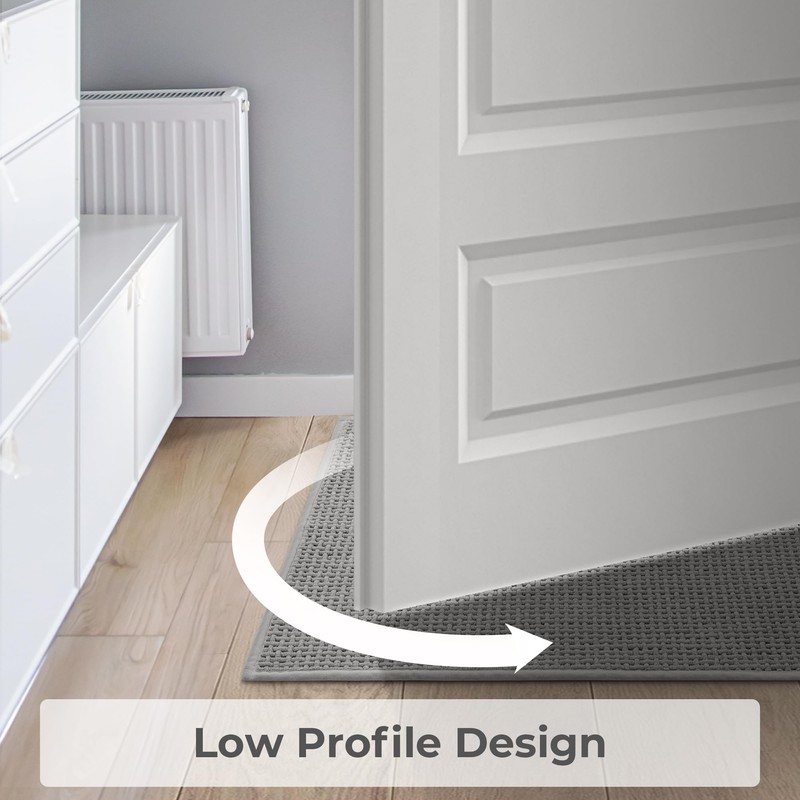 GRANNY SAYS Gray Bathroom Rugs, Absorbent Bath Mats for Bathroom,