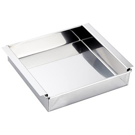 Endoshoji TKG ATM07015 Egg Tofu Agar Jelly Mold, Square, Stainless Steel, Rust Resistant, Hygienic, Yokan and Other Sinker, Egg Tofu Mold, Width x Depth x Height, 0.6 x 0.6 x 1.5 inches (15 x 15 x 37 mm)