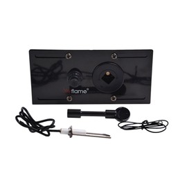 Skyflame Fire Pit Gas Burner Spark Ignition Kit - Including Push Button Igniter, 1/2 Straight Gas Key Valve with Key, Black