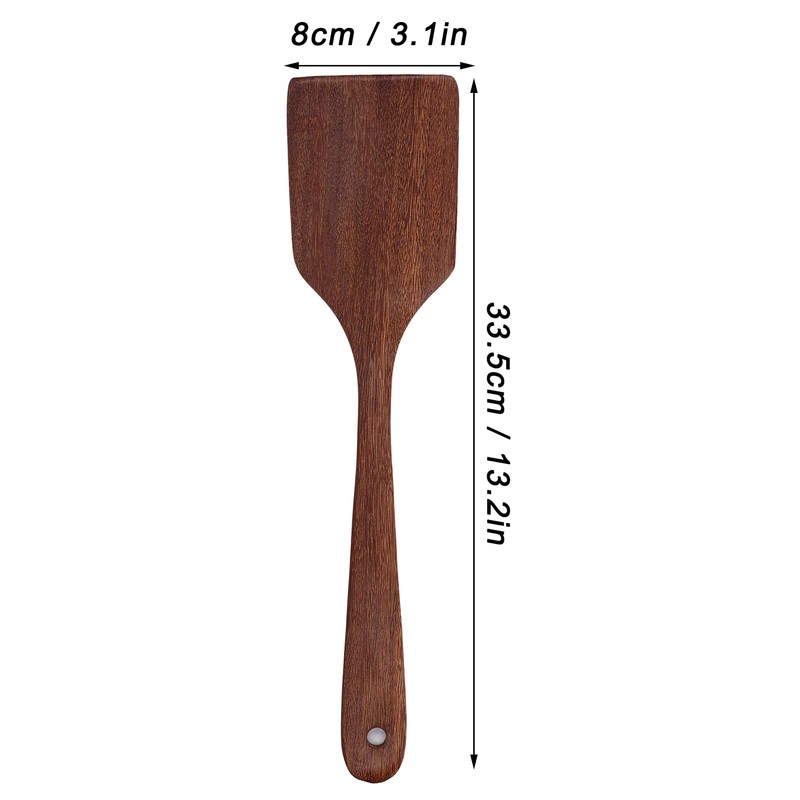 Cooking Spatula, Wooden Spoon Exquisite Workmanship Easy to Maintain with