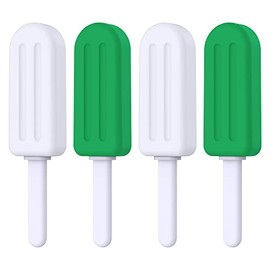 CITYWAY Aligner Chewies- [4 piezas] Paletas masticables de silicona con asas de agarre, para aparatos invisibles o metálicos alineadores Munchies, empaque al vacío, 2 sabores originales blancos y 2 sabores verdes menta