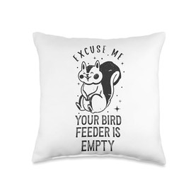 Your Bird Feeder Is Empty Throw Pillow