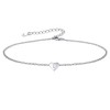 FOCALOOK Silver Initial Anklets for Women, Dainty 925 Sterling Silver