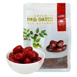 DABC OAK LAND Dried Dates, High Nutrition, High Vitamins, Red Dates, Snack Food, Dried Fruits, Sweet Red Jujube Packaged In USA.特级红枣 (1 Pound)
