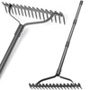 Bow Rake, 63" Adjustable Long Handle Lawn Leveling Garden Rake