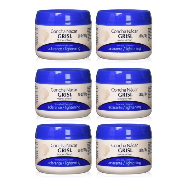 Grisi Concha Nacar Lightening Cream. Brightens & Moisturizes. 3.8 oz. Pack of 6