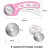 45mm Rotary Cutter with 5pcs Extra Blades, Ergonomic Handle Rolling