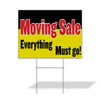 Weatherproof Yard Sign Moving Sale Everything Must Go Business Yellow