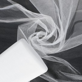Timgle Tulle Fabric Rolls Bulk 54 Inch by 100 Yards (300 Ft) Tulle Ribbon Netting Fabric Spool Bolt for DIY Crafts Tutu Skirt Christmas Baby Shower Birthday Party Wedding Decorations(White)