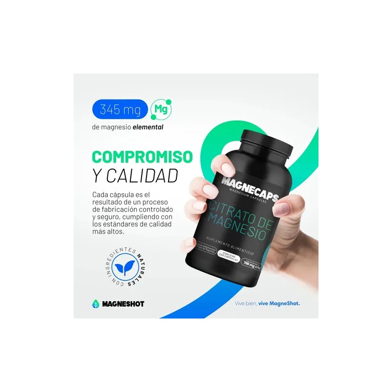 Citrato Magnesio Alta Absorción 240 Cápsulas Sabor
