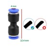 Straight Pneumatic Connectors, Pack of 8, Air Push Quick Attachments,