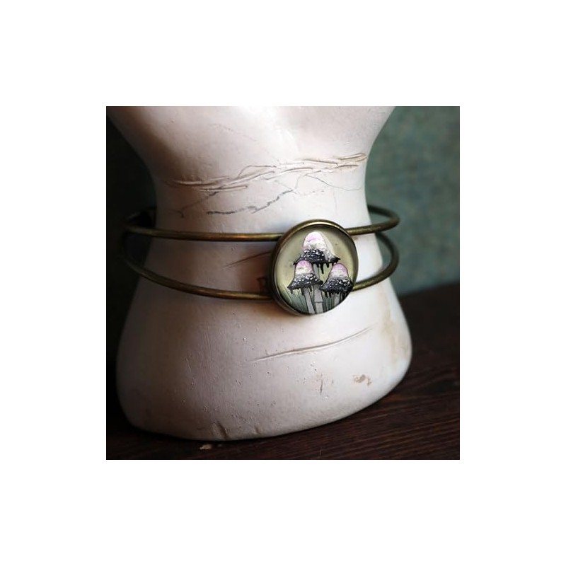 Inky Cap Mushroom Cuff Bracelet