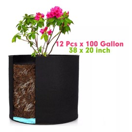Vevor 6 Pzes Bolsas De Cultivo De Plantas 100 Galones