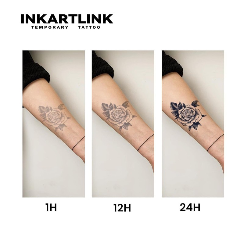 INKARTLINK Tattoo Tech, 2 Sheets Large Semi Permanent Tattoo, Adult