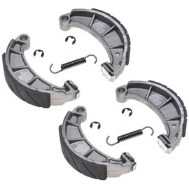 2x Brake Shoes Set Sport + Springs for Simson S51 S50 KR51 S70 SR50 Schwalbe Star Slotted Grooved Front and Rear