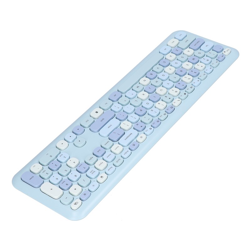 Keyboard Mouse Combo 2.4G Retro Multi Color Mute Cover Wireless