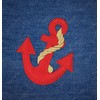 Anchor Red Gold Iron-On or Sew-On Patch for Clothes Embroidered