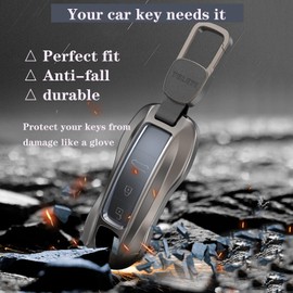 Kwak's Key fob Cover Case for Boxster Cayenne Panamera Macan 718 Cayman 911, Smart Car Key Shell Holder Protective Cover(Type B light blue-Buckle)