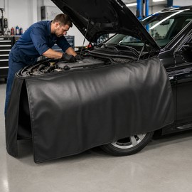 Universal Magnetic Car Fender Cover – Foldable Protective Work Mat for Auto Repairs Medium Size