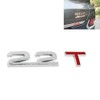 Lettering 2.2 T Metal Emblem Logo Car Sticker 2.2 Silver