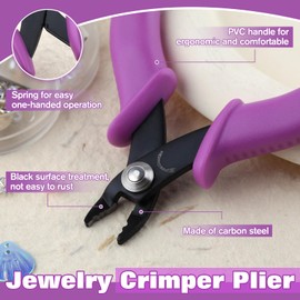 SPEEDWOX Crushing Ball Pliers, Bend Type, 2 Holes, 3.3 inches (8.5 cm), Crimping Pliers, Crimping Pliers, Crimping Pliers, Crimping Pliers, Crimping Pliers, Small Lightweight, Micro Spring Included,