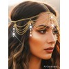 Latious Head Chain Jewelry Gold Rhinestone Forehead Headpiece Goddess Hair